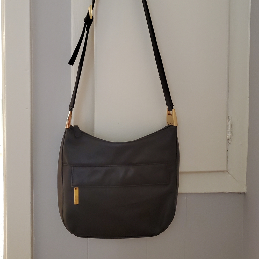 Chocolate Brown Vintage Leather Crossbody Bag
